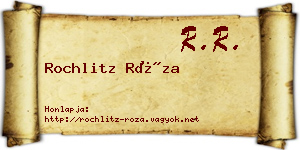 Rochlitz Róza névjegykártya